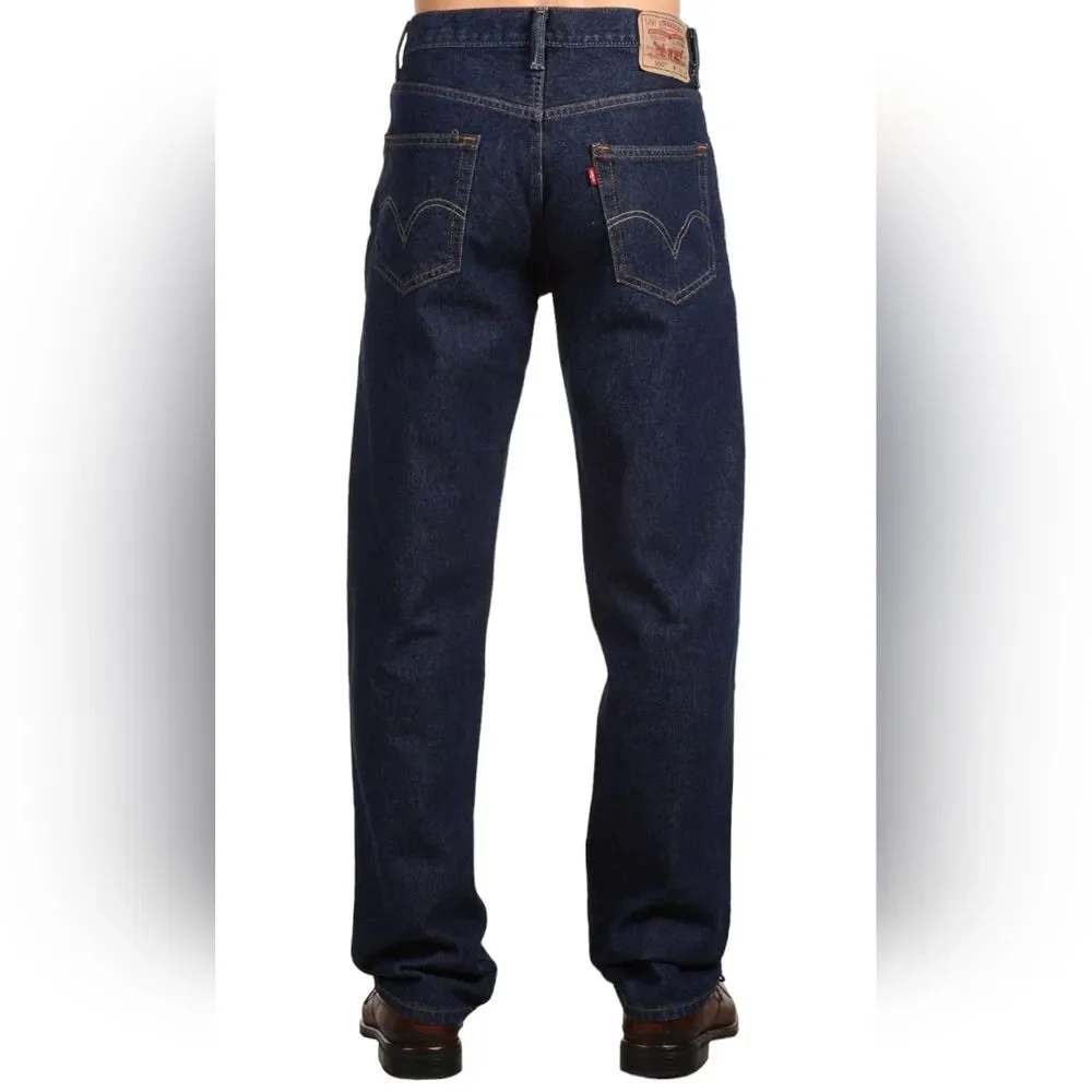 Levi's‎ Jeans Men's 550 Relaxed Fit Straight Leg Blue Rinse Denim Mid Rise 38 32
